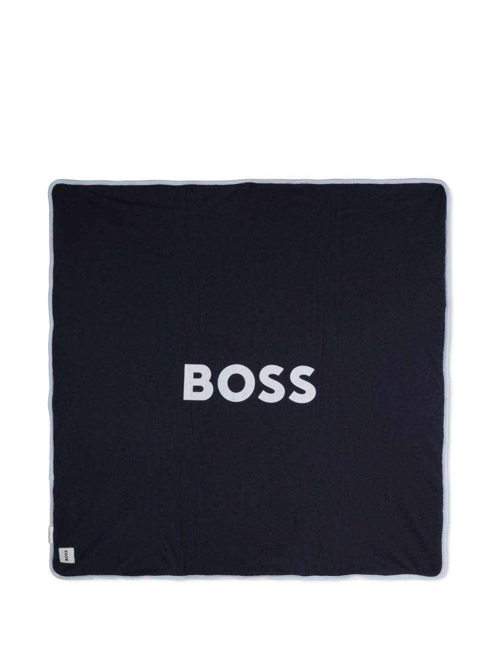 Coperta blu marine per neonato J52594 849 Boss Kids 