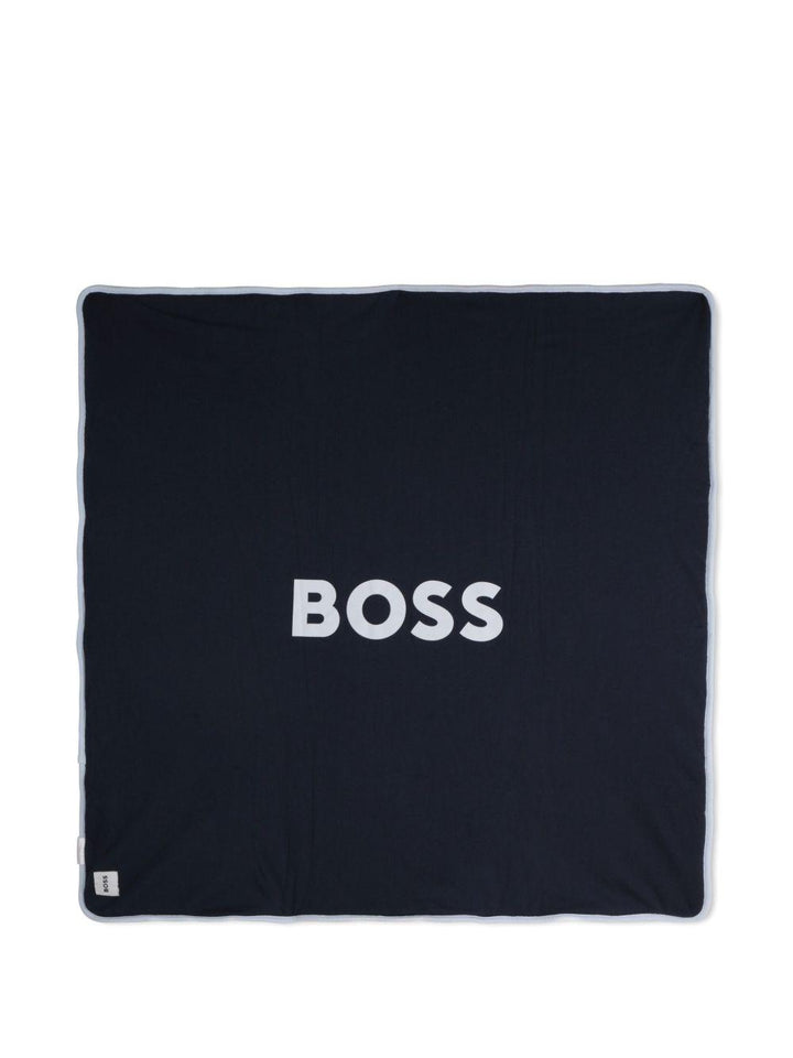 Coperta blu marine per neonato J52594 849 Boss Kids 