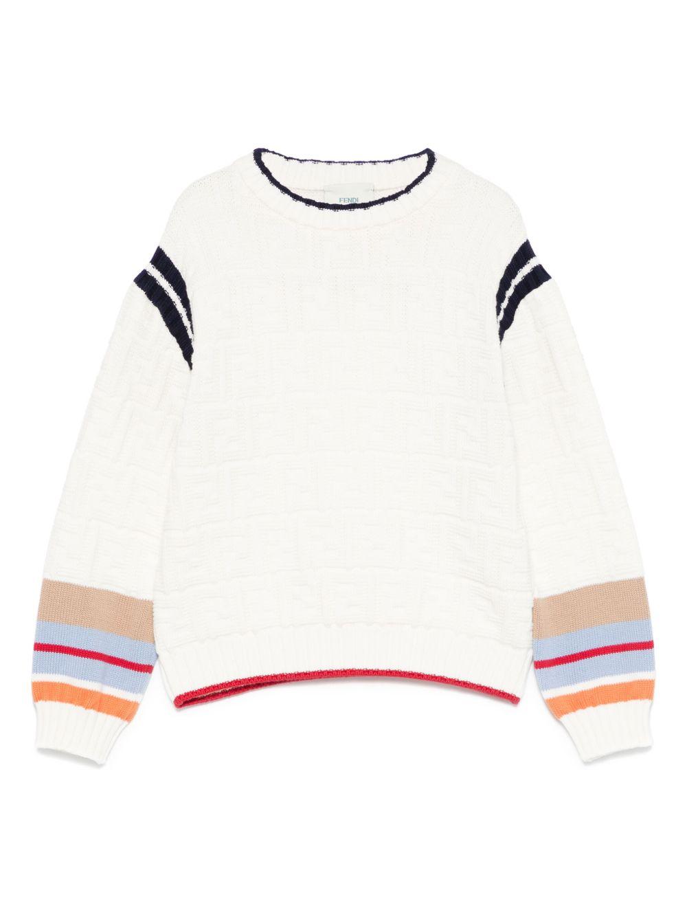 Maglione bianco per bambino JMG131AUKN F0TU9 Fendi Kids 