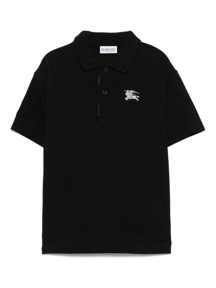 Polo nera per bambino 8105066 A1189 Burberry Kids 