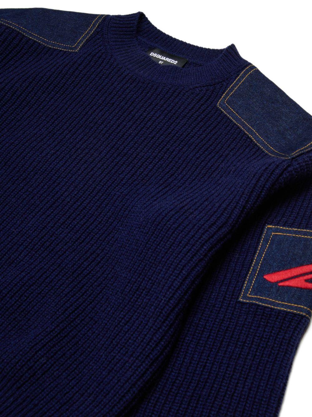 Maglione blu navy per bambino DQ3132D0AAZ DQ883 Dsquared2 Kids 