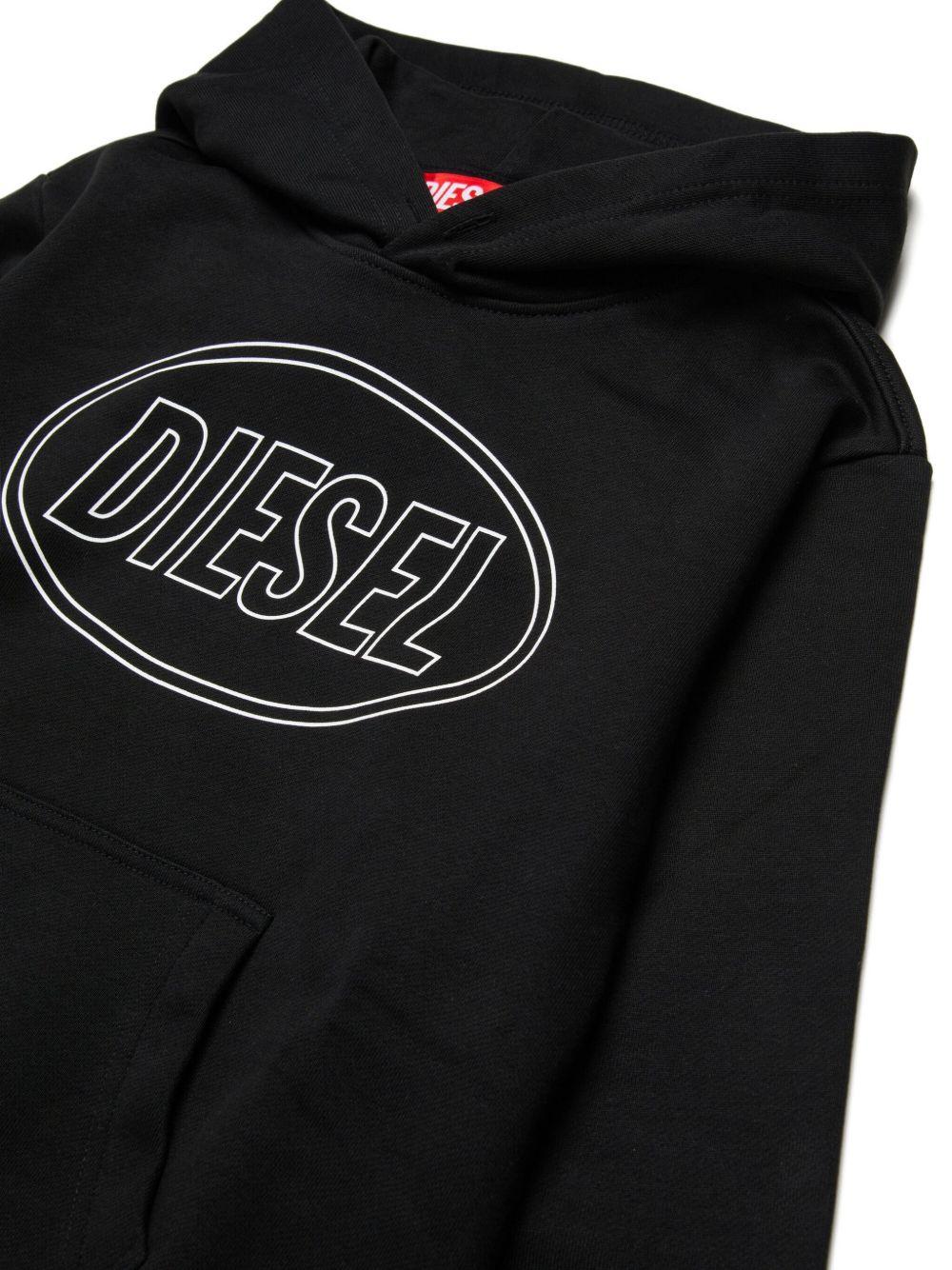 Felpa nera per bambino J026120GEAD K900 Diesel Kids 