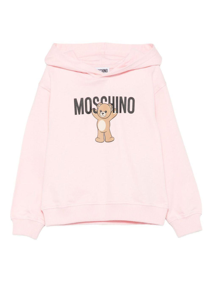 Felpa rosa chiaro per bambina HUF09FLCA40 50209 Moschino Kids 