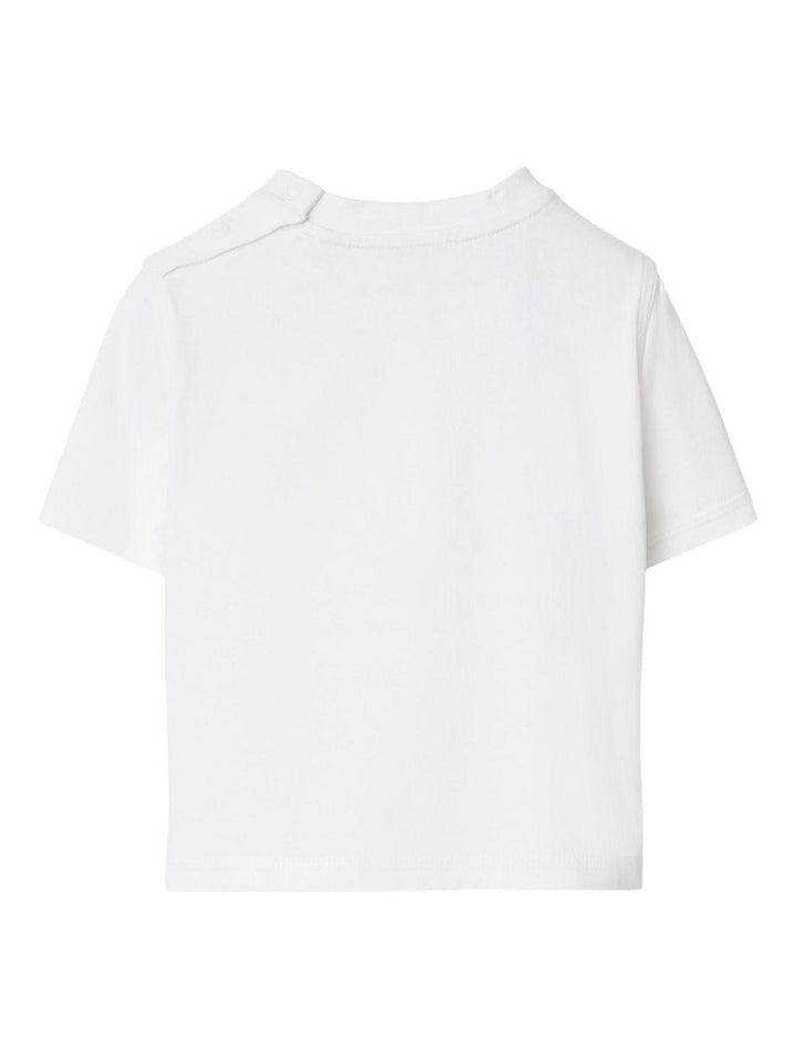T-shirt bianco per neonato 8112507 A1464 Burberry Kids 