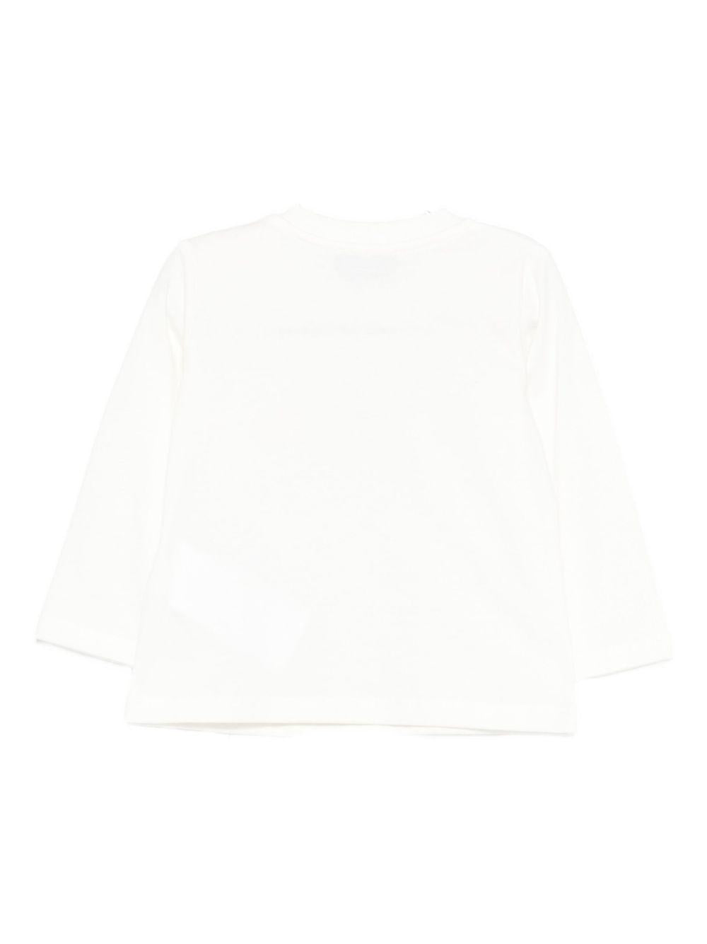 T-shirt bianca per neonato MWO00RLAA10 10063 Moschino Kids 