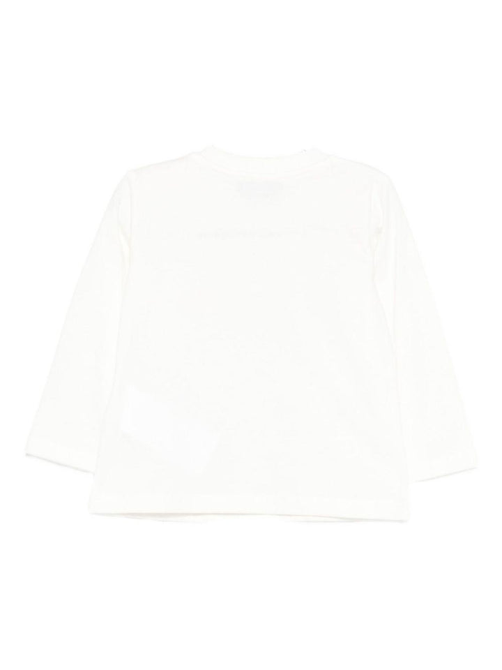 T-shirt bianca per neonato MWO00RLAA10 10063 Moschino Kids 
