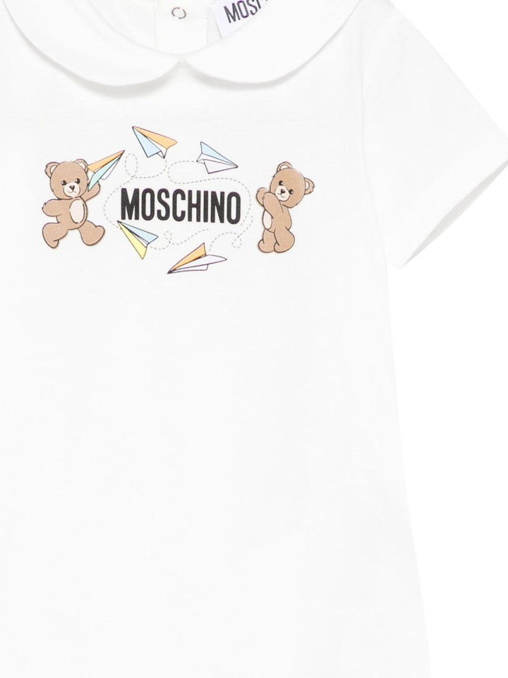 Tutina bianca per neonato MUT04OLAA01 10063 Moschino Kids 