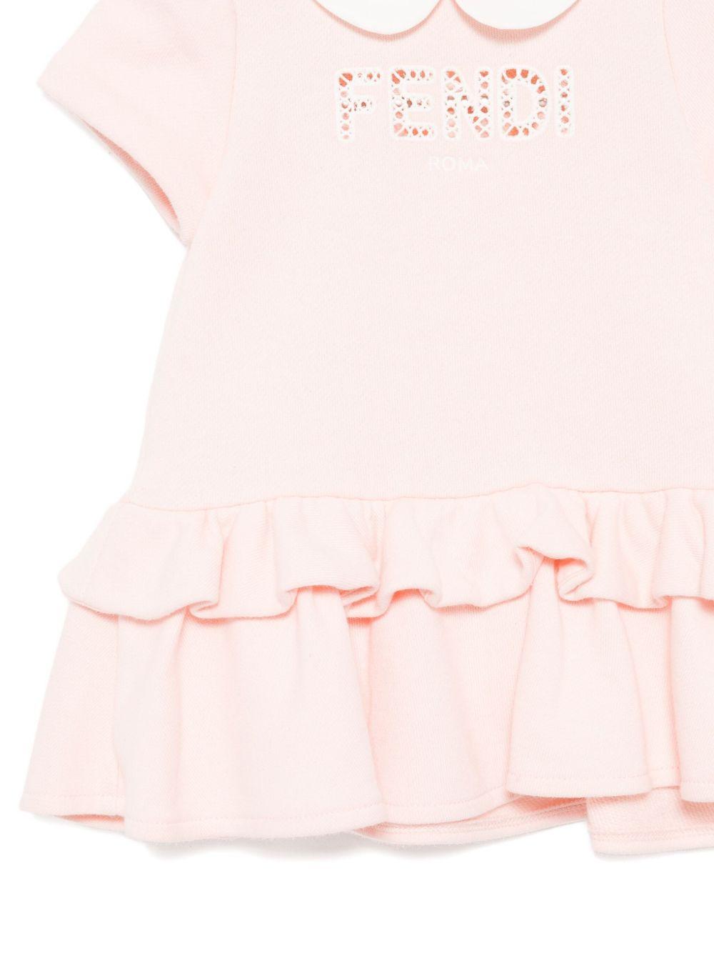 Abito rosa chiaro per neonata BFB5605V0 F0ZKY Fendi Kids 
