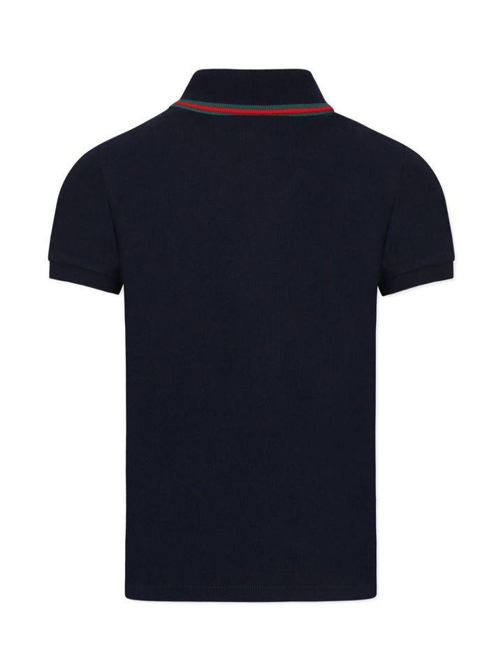 Black polo shirt for children