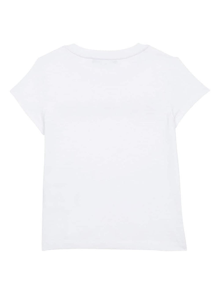 T-shirt bianca per bambina con logo BT8A21J0177 100 Balmain Kids 