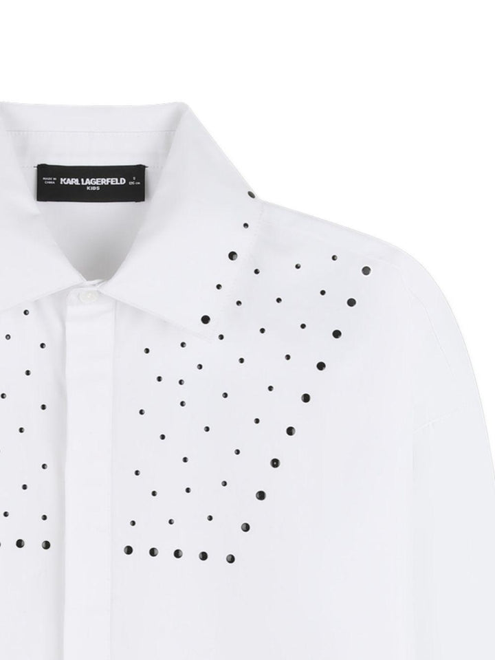 Abito bianco per bambina Z31141 10P Karl Lagerfeld Kids 