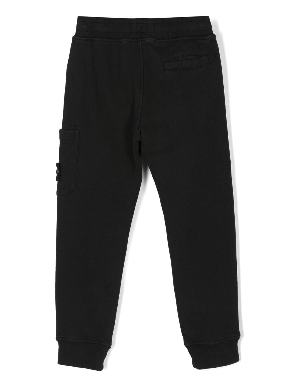 Pantalone nero per bambino con logo