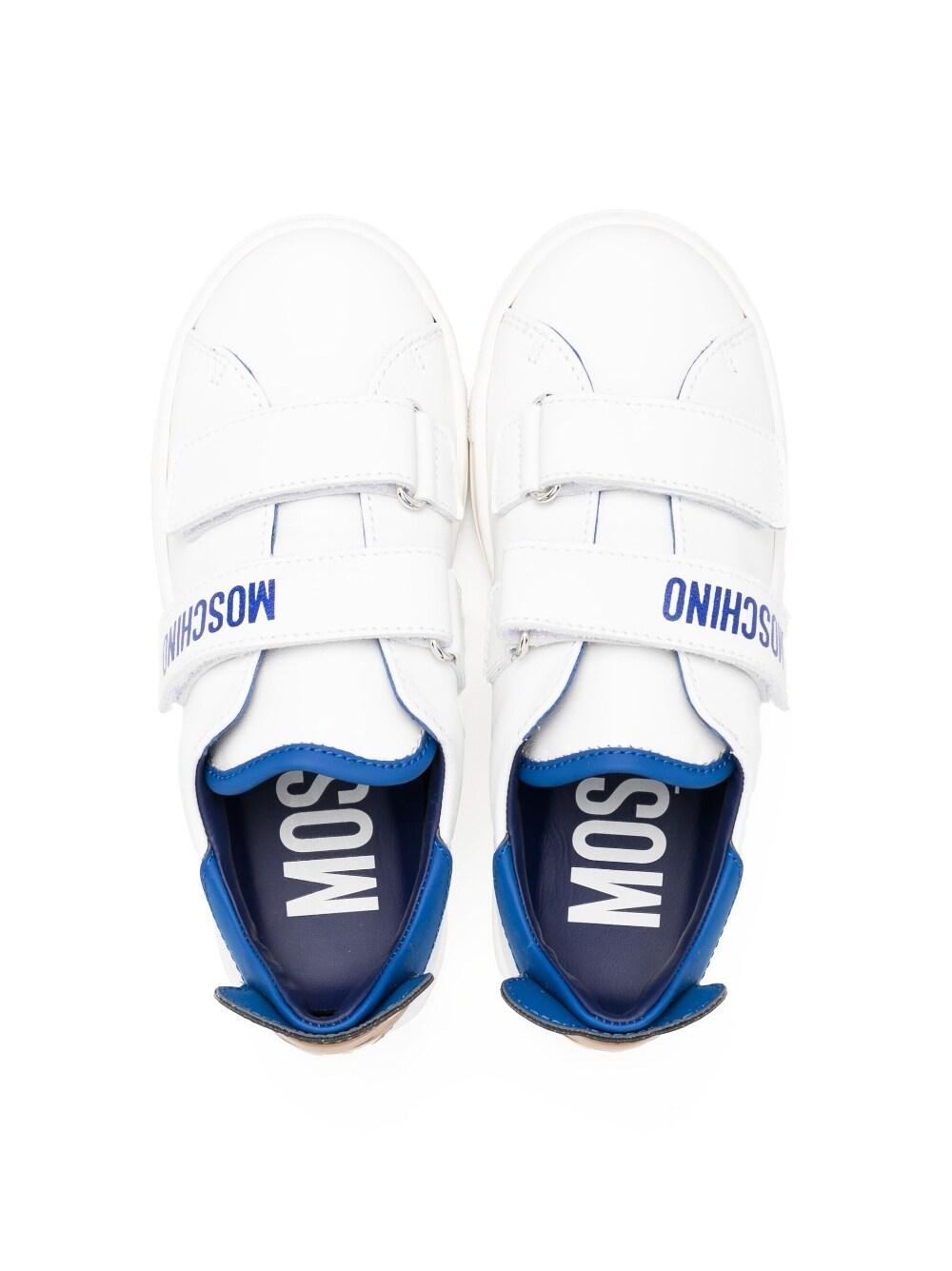 Sneakers bianche per bambino con logo 77446 1 Moschino Kids 