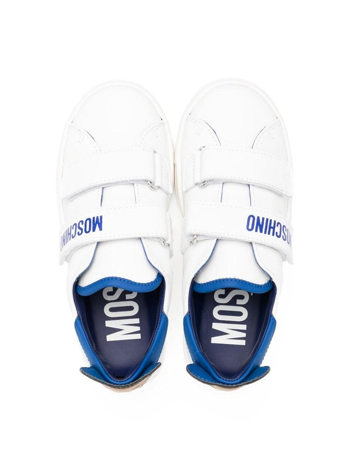 Sneakers bianche per bambino con logo 77446 1 Moschino Kids 