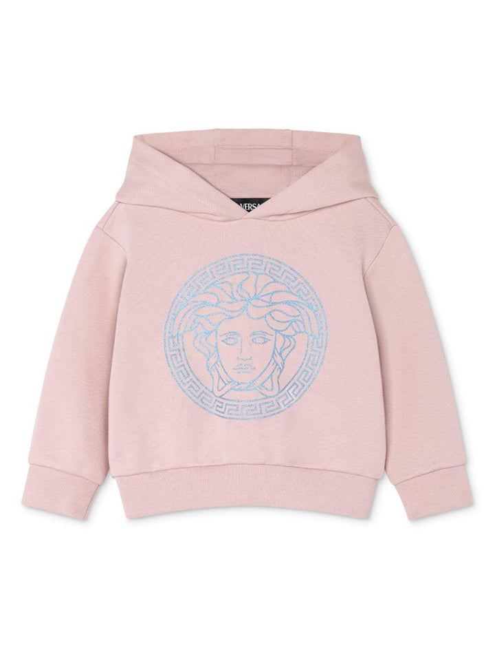 Pink cotton sweatshirt for newborns