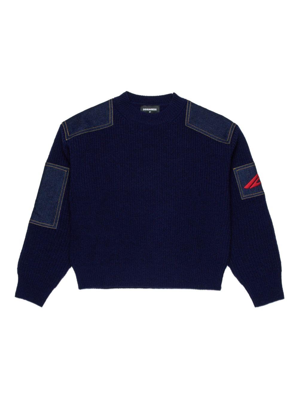 Maglione blu navy per bambino DQ3132D0AAZ DQ883 Dsquared2 Kids 