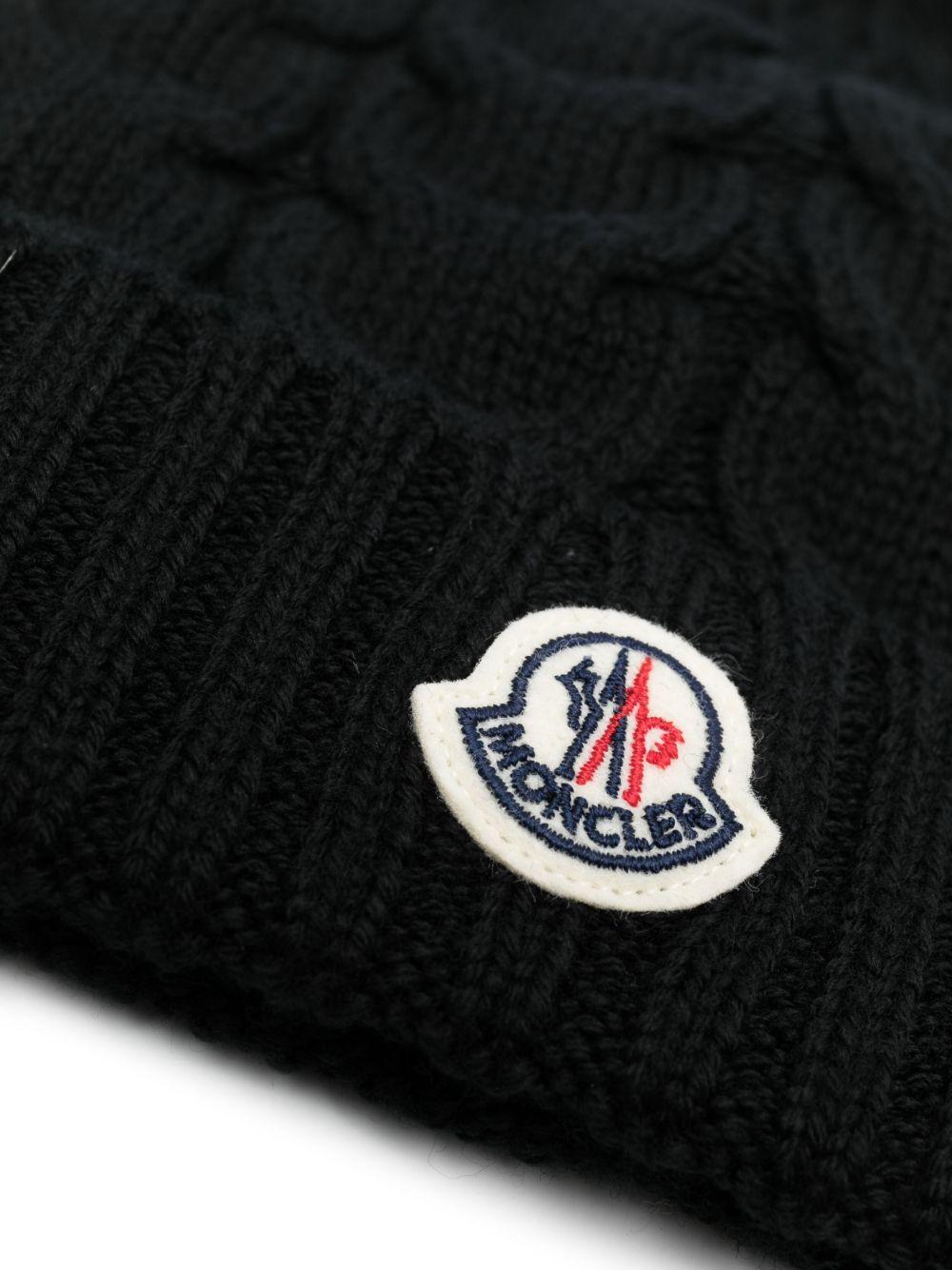 Cappello nero per bambino 9543B0002504S02 999 Moncler Kids 