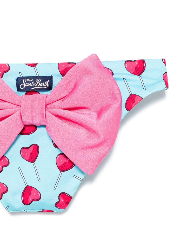Costume azzurro per bambina MAD0001 01253H MC2 Saint Barth Kids 