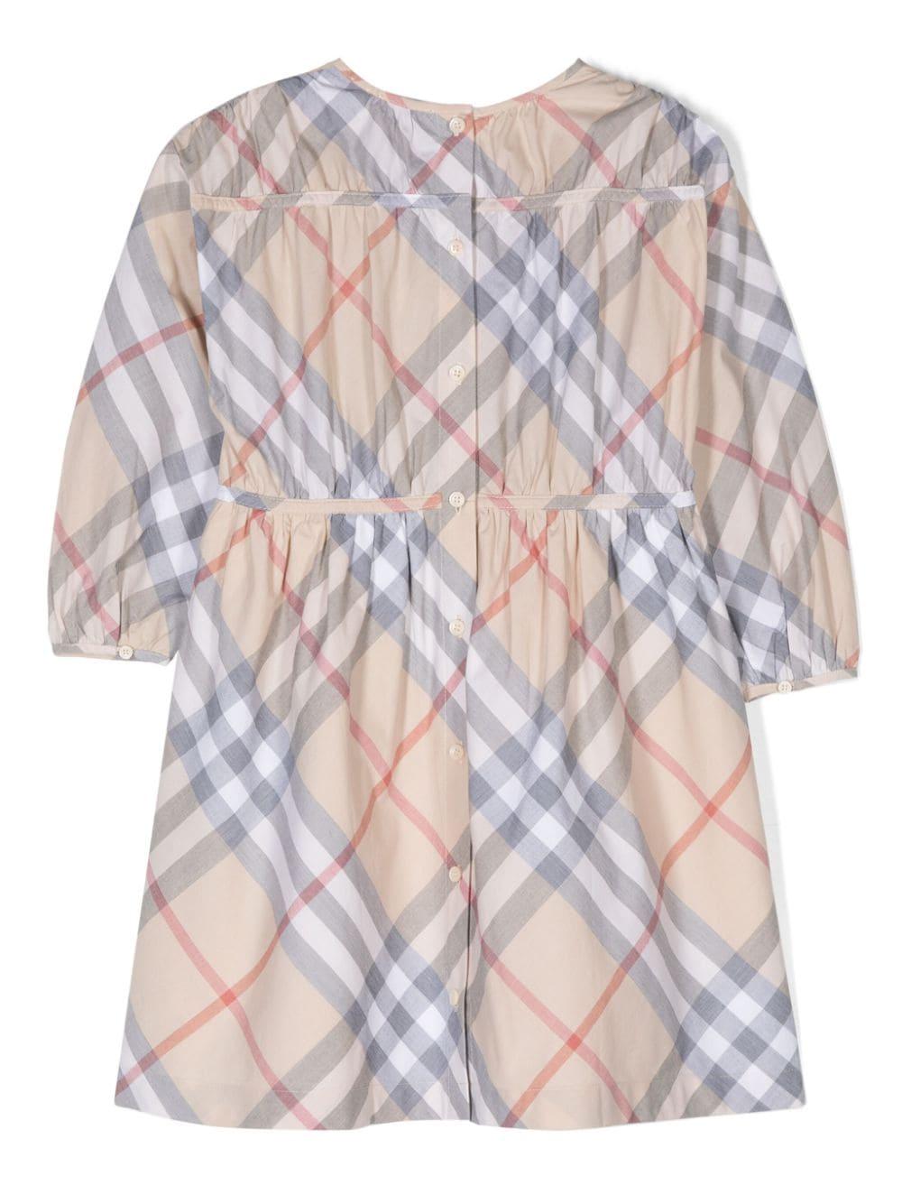 Abito beige/multicolore per bambina 8088681 A2205 Burberry Kids 