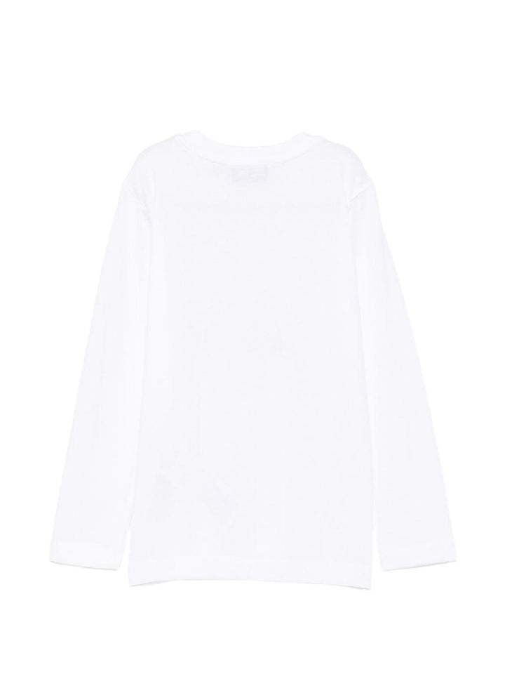 T-shirt bianca per bambino HZO00JLAA20 10101 Moschino Kids 