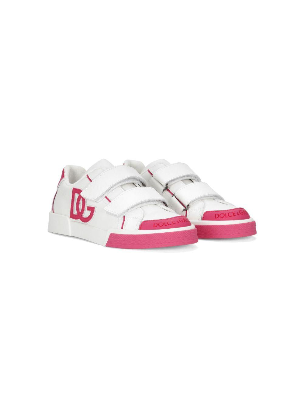 Sneakers bianche/rose per bambina DA5133A3394 8B902 Dolce & Gabbana Kids 