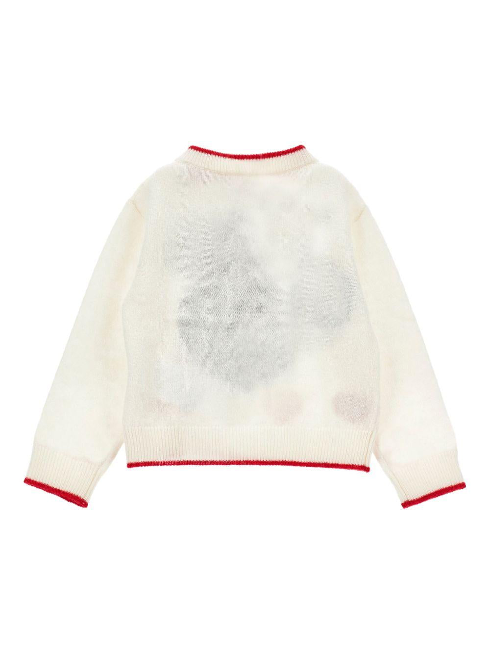 Maglione bianco per bambina 19F633NP6091 0143 Monnalisa Kids 