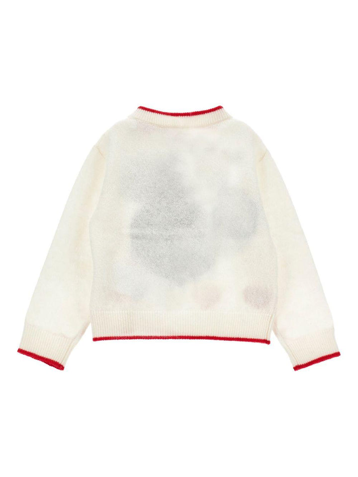 Maglione bianco per bambina 19F633NP6091 0143 Monnalisa Kids 