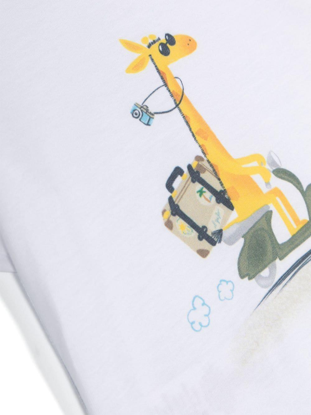 White t-shirt for boys with print