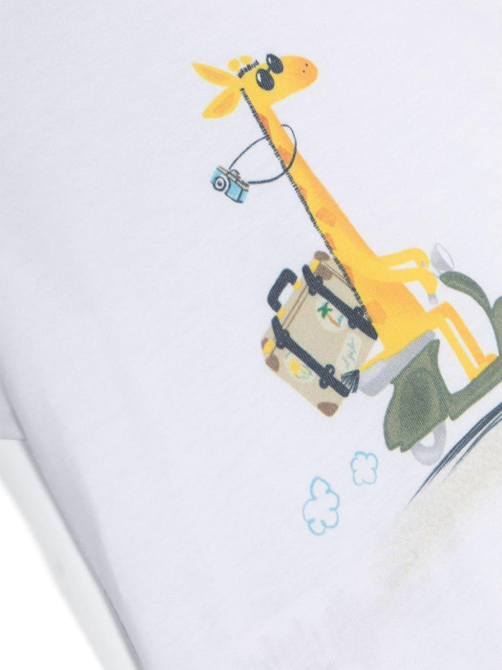White t-shirt for boys with print