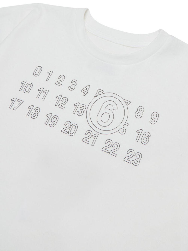 T-shirt bianco per bambino M61117MM02Y M6102 MM6 Kids 