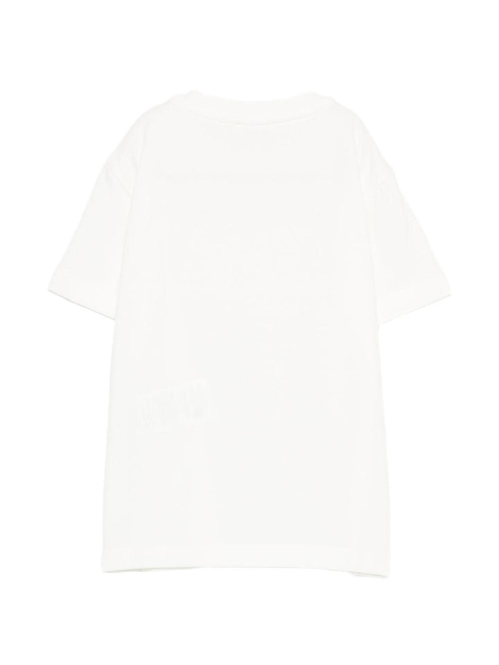 T-shirt bianca per bambina EGTS1100JE006 0195 Elisabetta Franchi Kids 