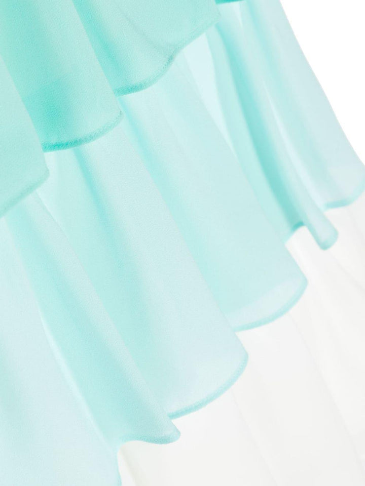 Abito turchese e bianco per bambina