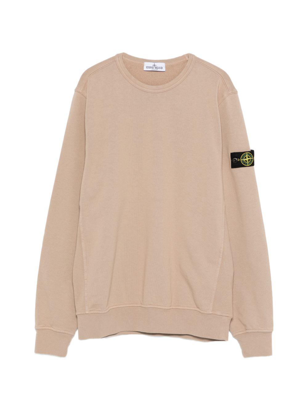 Felpa beige per bambino 66100005S0040 V0092 Stone Island Kids 