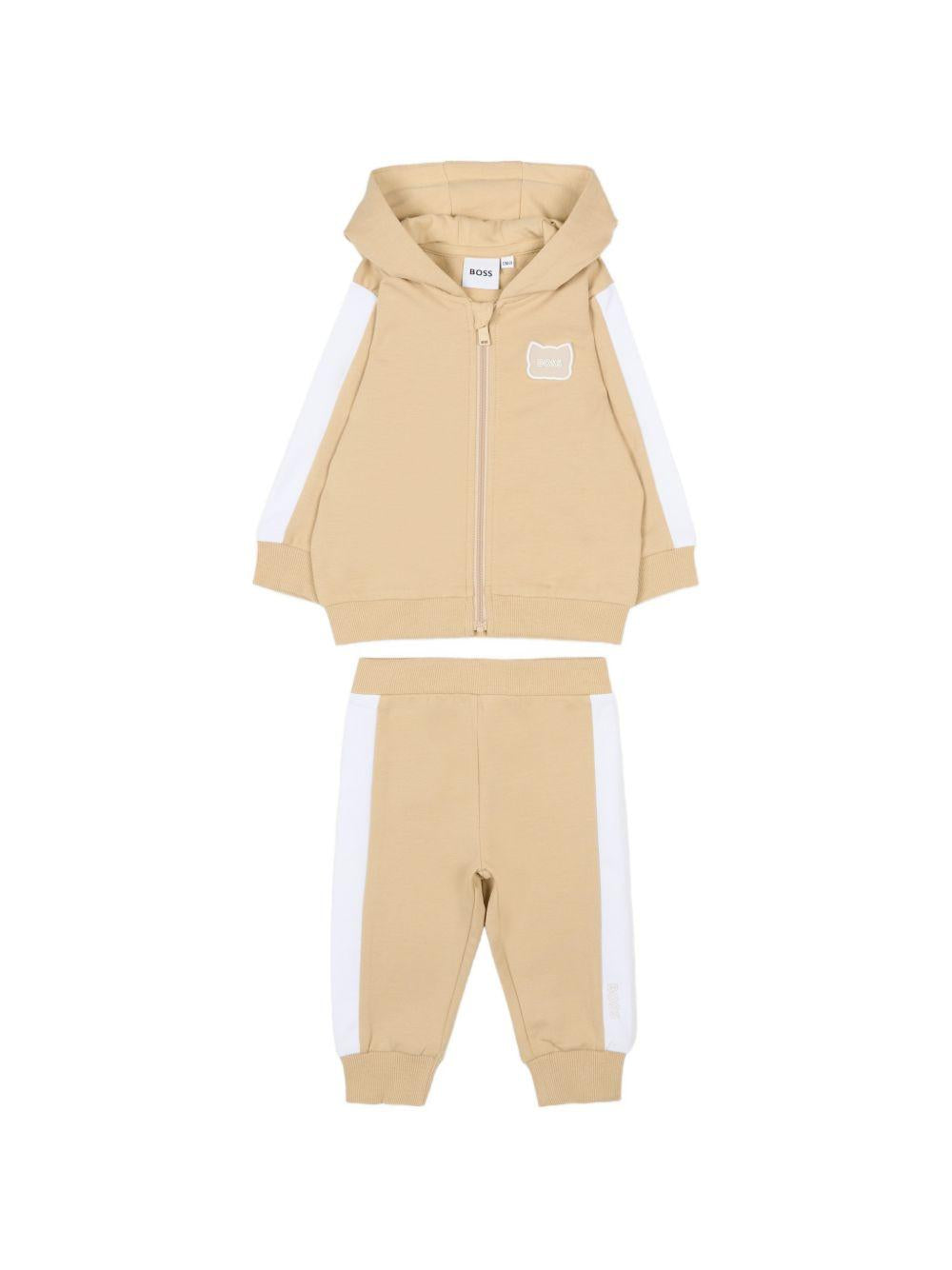 Completo sportivo beige per neonato J53051 249 Boss Kids 