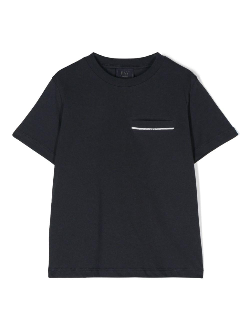 Blue t-shirt for boys with logo