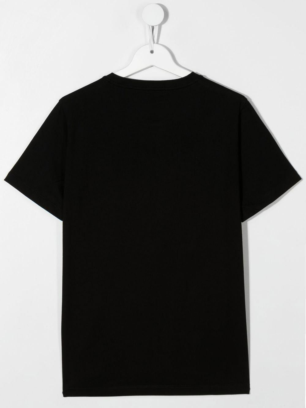 T-shirt nera per bambino con logo
