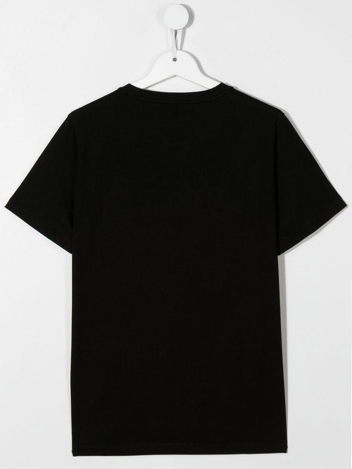 T-shirt nera per bambino con logo