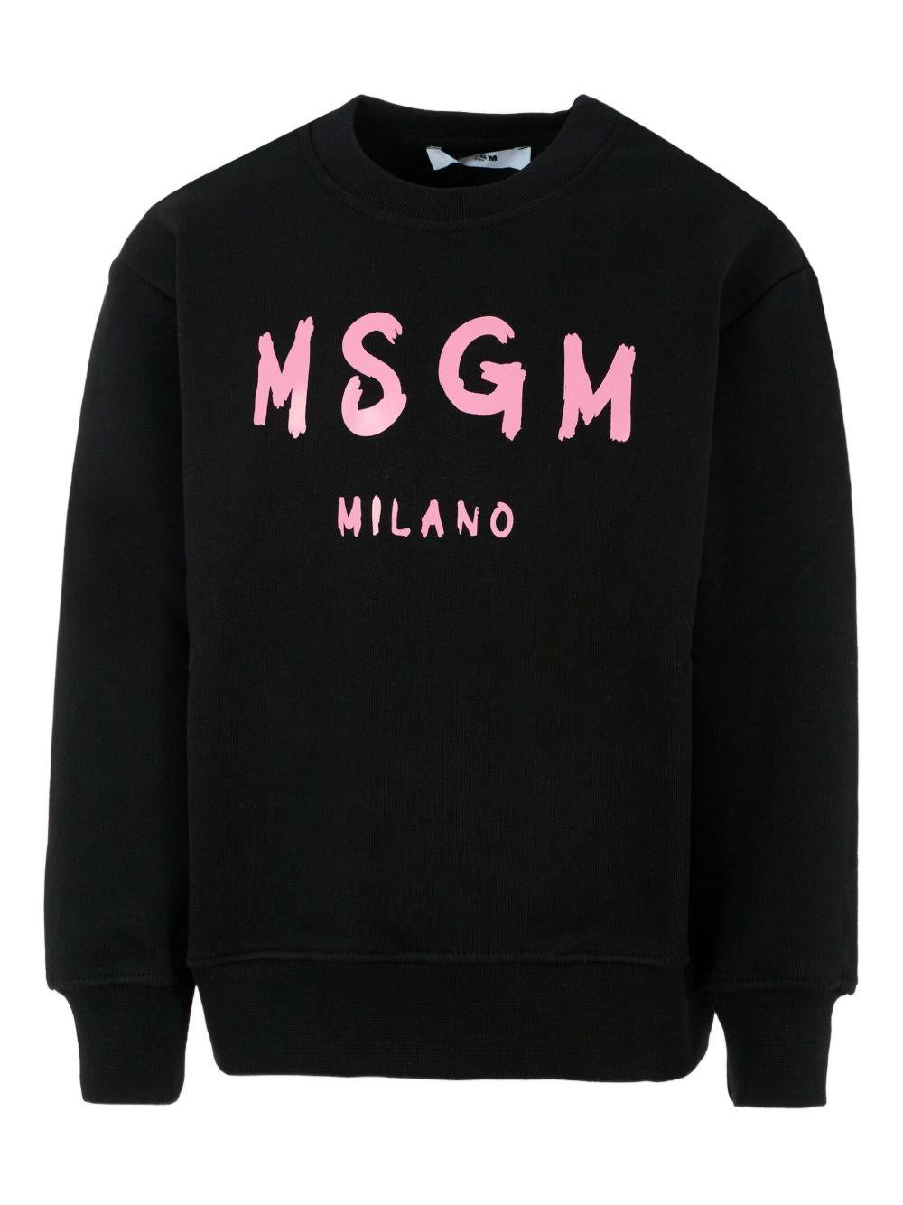 Felpa nera per bambino F5MSJUSW018 110/83 Msgm Kids 