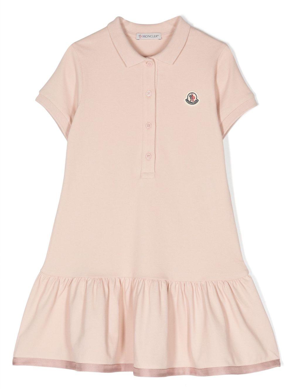 Abito rosa per bambina con logo