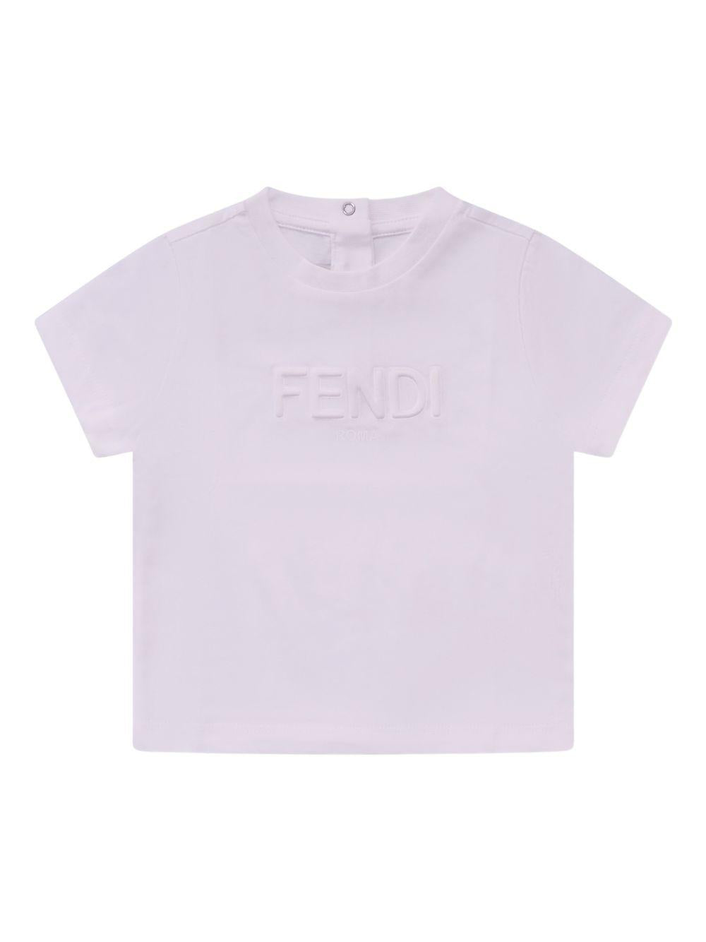 T-shirt viola chiaro per neonata BUI1107AJ F0TU9 Fendi Kids 