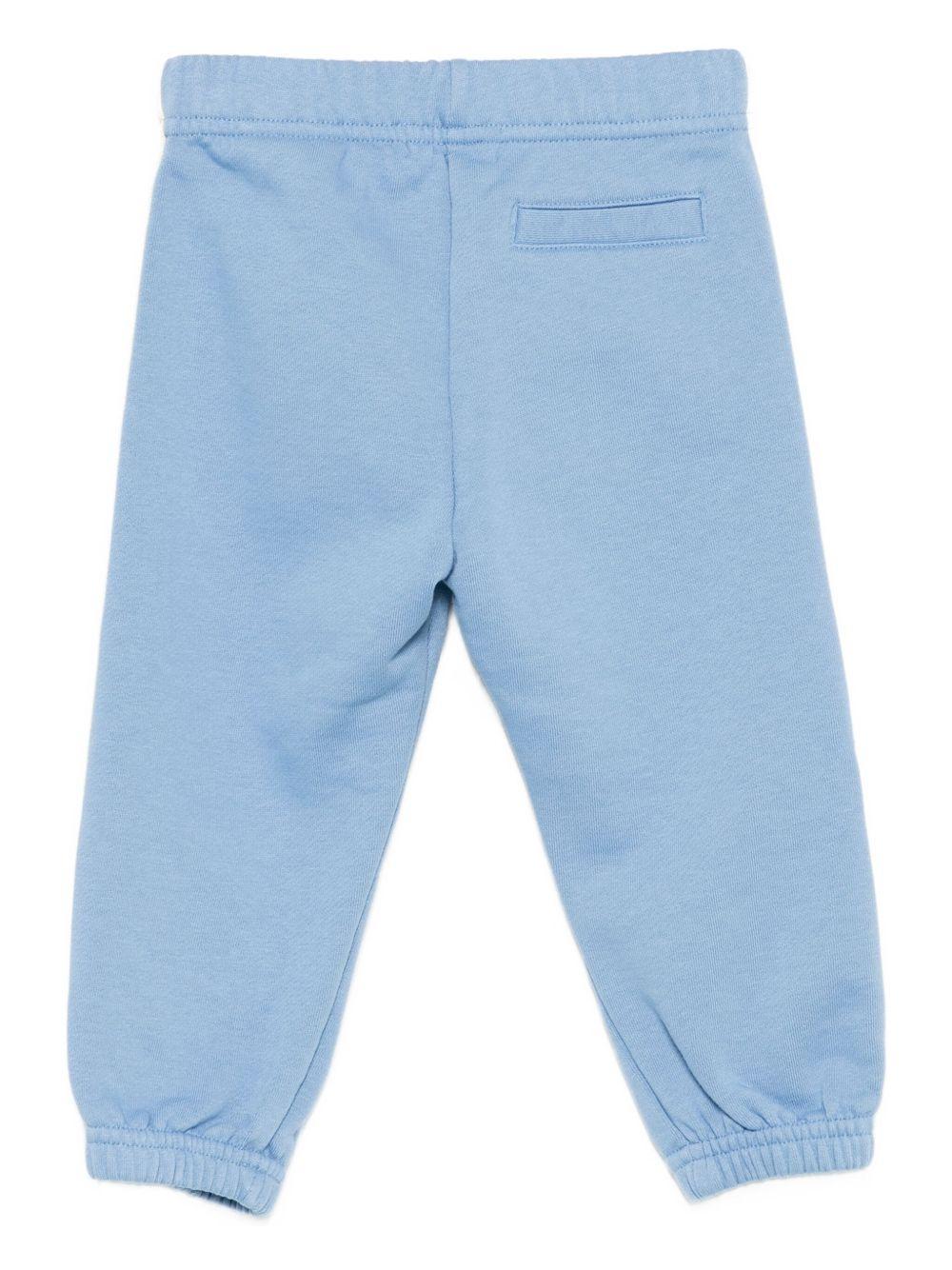Pantalone blu polvere per neonato PB4X003F25FLE001 4203 Palm Angels Kids 