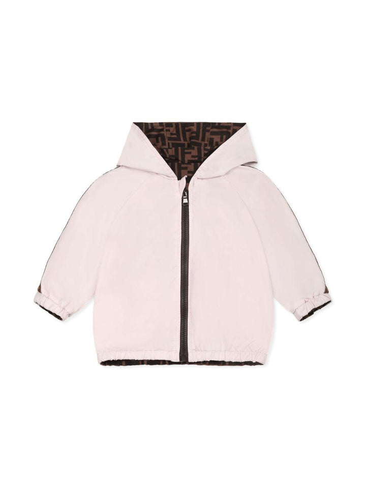 Giubbotto rosa chiaro/marrone per neonata
