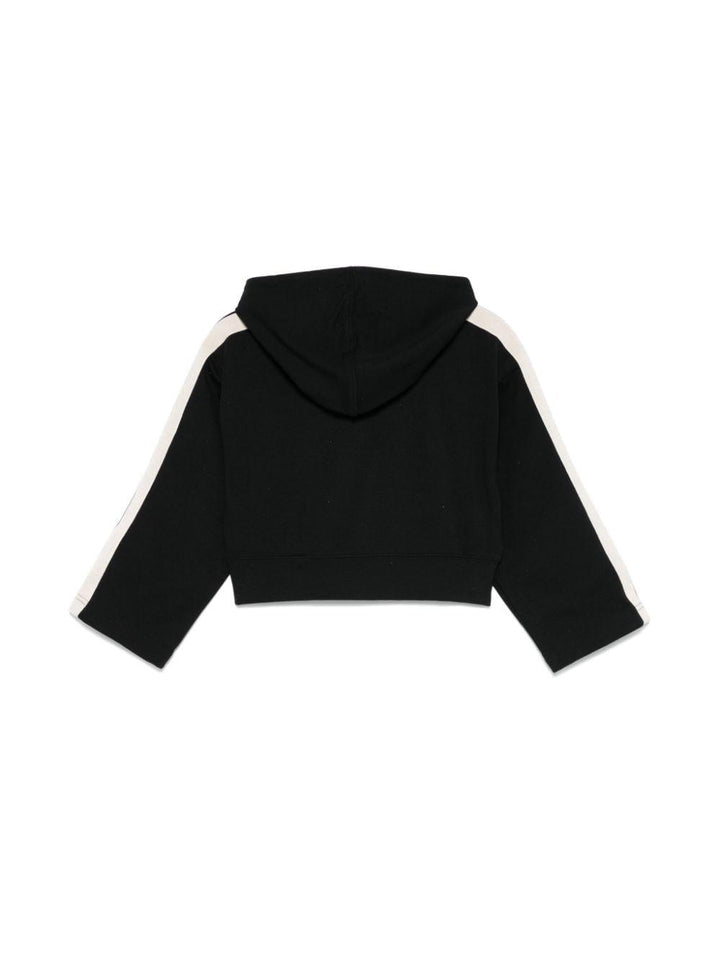 Black sweatshirt for girls with logo