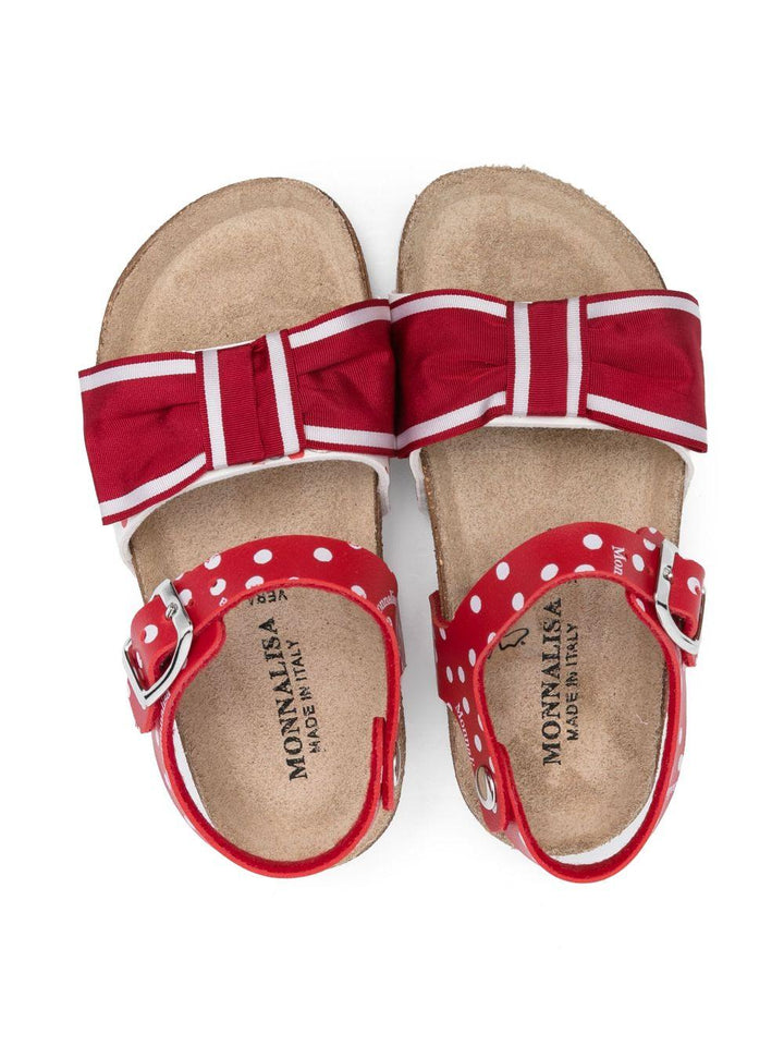 Sandali rosso/bianco per bambina