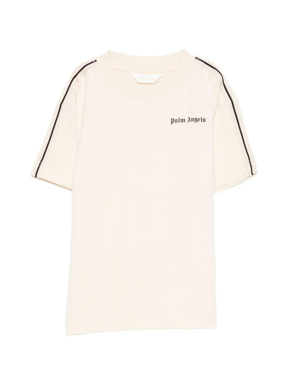 T-shirt crema per bambino PBAA011S26JER001 092 Palm Angels Kids 