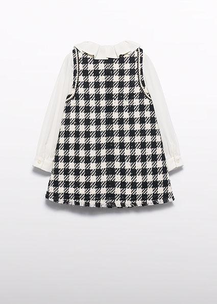 Abito bianco/nero per bambina 5526 038 Abel & Lula 