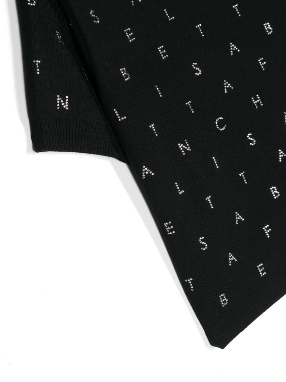 Black top for girls with logo