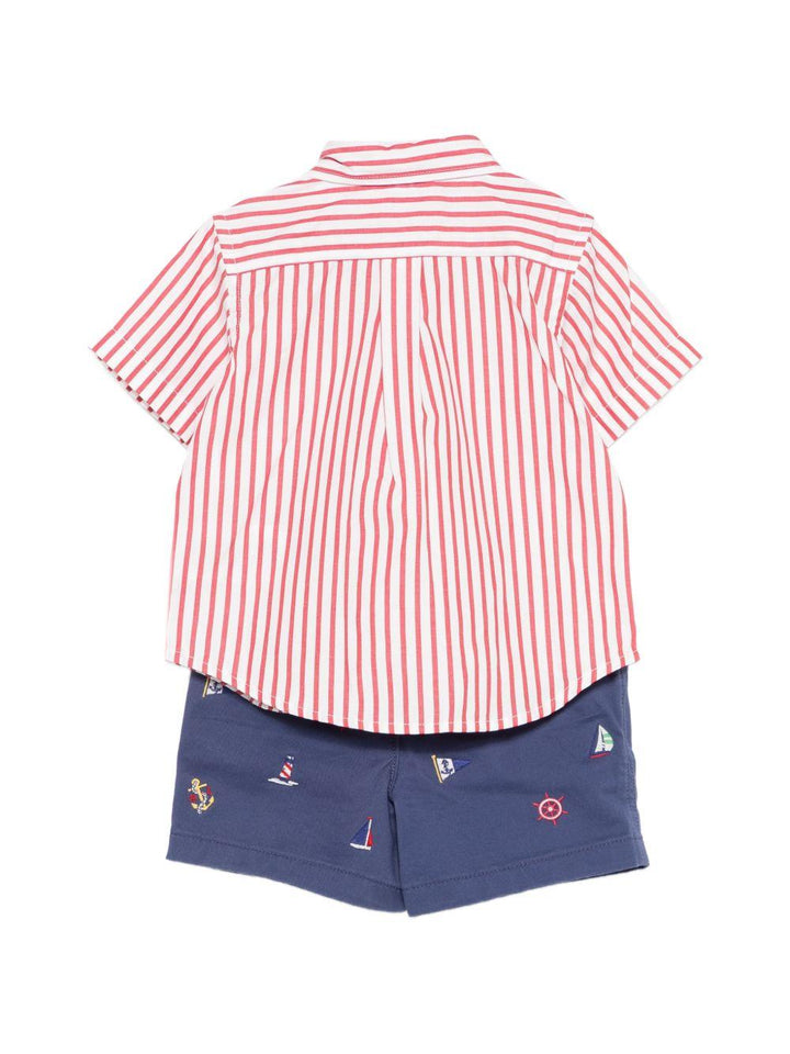 Completo blu/rosso per neonato 320B21361 001 Ralph Lauren Kids 