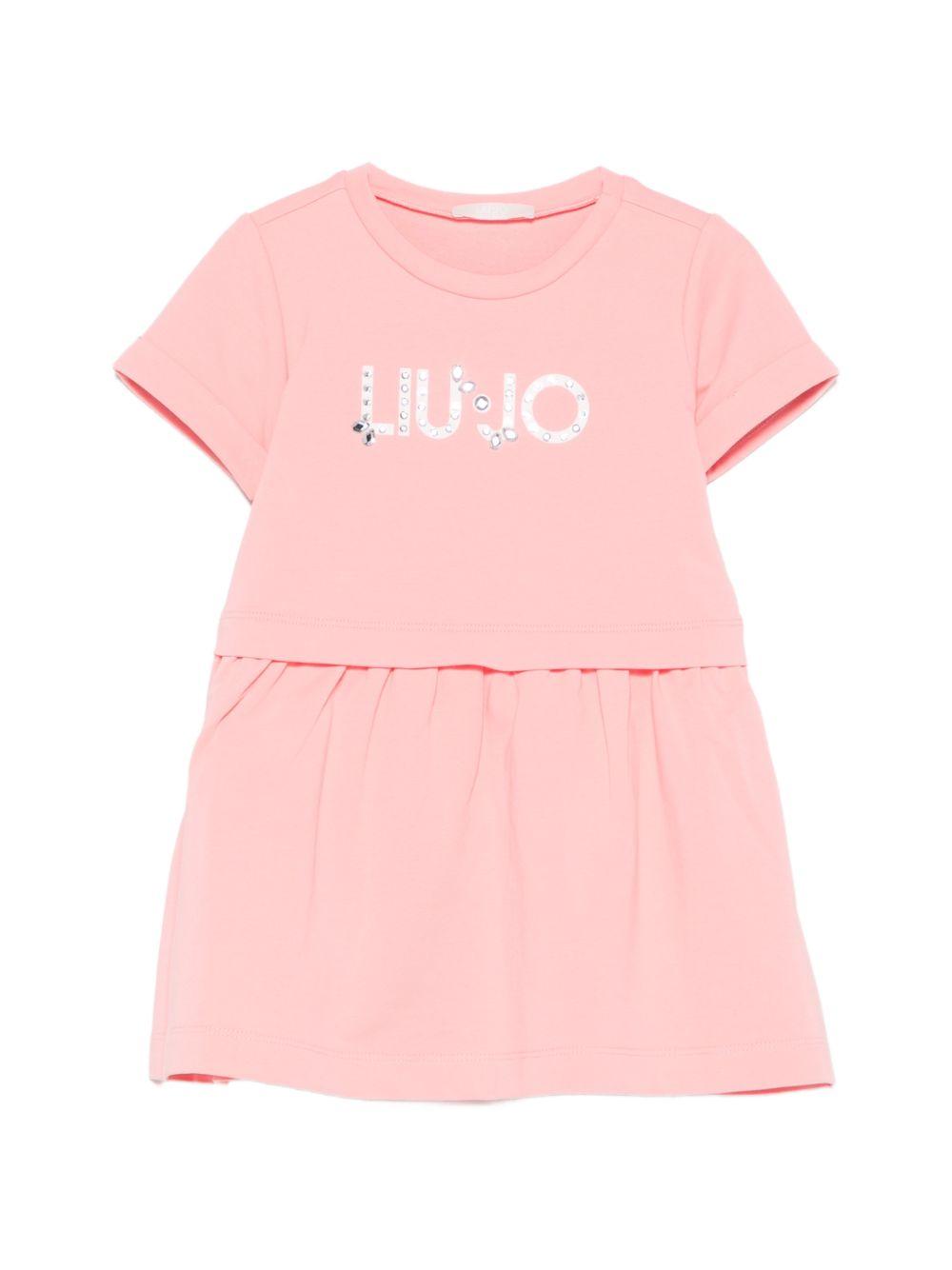 Abito corallo chiaro per bambina KA6038FS090 X0244 Liu Jo 