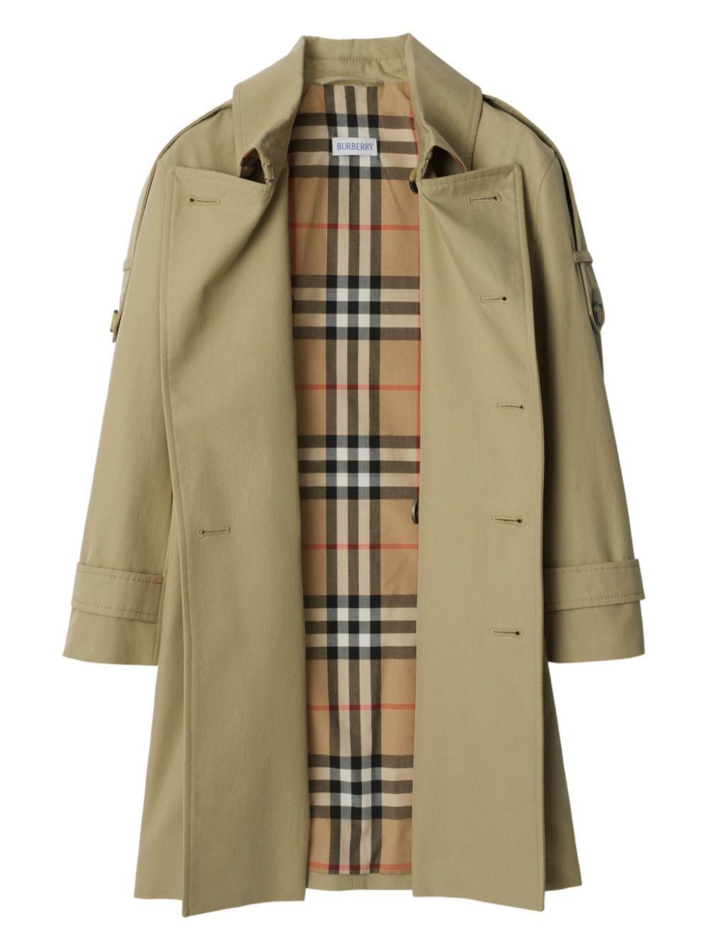 Trench beige sabbia per bambina 8100029 B7311 Burberry Kids 
